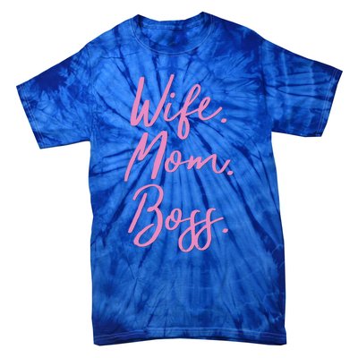 MotherS Day Gift Ideas Wife Mom Boss Gift Pink Cute Tie-Dye T-Shirt