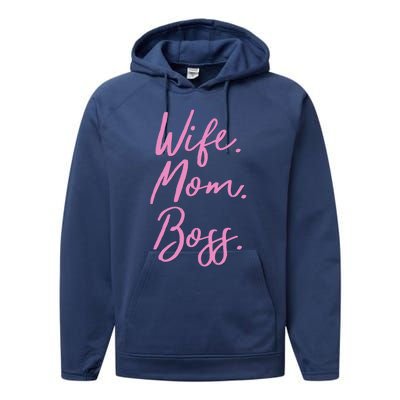 MotherS Day Gift Ideas Wife Mom Boss Gift Pink Cute Performance Fleece Hoodie