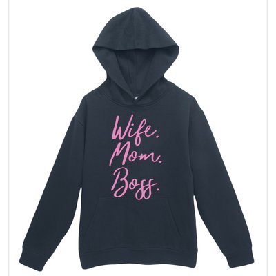 MotherS Day Gift Ideas Wife Mom Boss Gift Pink Cute Urban Pullover Hoodie