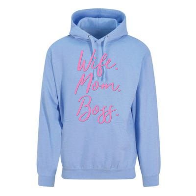 MotherS Day Gift Ideas Wife Mom Boss Gift Pink Cute Unisex Surf Hoodie