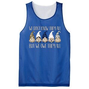 Memorial Day Gnome We Dont Know Them All But We Owe Them All Gift Mesh Reversible Basketball Jersey Tank