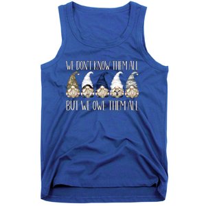 Memorial Day Gnome We Dont Know Them All But We Owe Them All Gift Tank Top