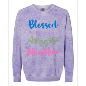 Mothers Day Gift Blessed To Be Called Mawmaw Colorblast Crewneck Sweatshirt