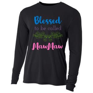 Mothers Day Gift Blessed To Be Called Mawmaw Cooling Performance Long Sleeve Crew