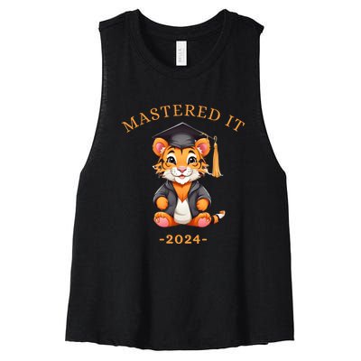 Masters Degree Graduation 2024 Mastered It Women's Racerback Cropped Tank