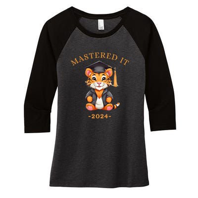 Masters Degree Graduation 2024 Mastered It Women's Tri-Blend 3/4-Sleeve Raglan Shirt