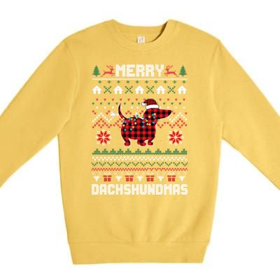 Merry Dachshundmas Gift Premium Crewneck Sweatshirt