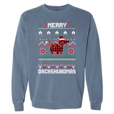 Merry Dachshundmas Gift Garment-Dyed Sweatshirt