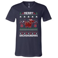 Merry Dachshundmas Gift V-Neck T-Shirt