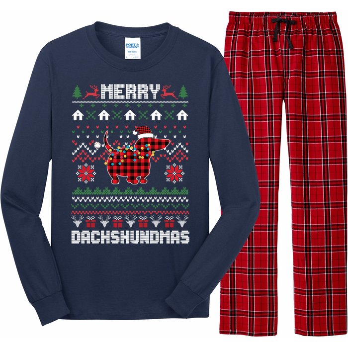 Merry Dachshundmas Gift Long Sleeve Pajama Set