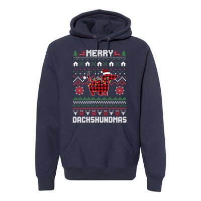 Merry Dachshundmas Gift Premium Hoodie