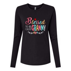 Mothers Day Gift Blessed To Be Called Granny Womens Cotton Relaxed Long Sleeve T-Shirt