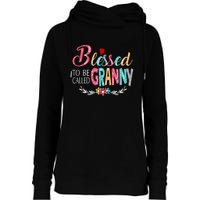 Mothers Day Gift Blessed To Be Called Granny Womens Funnel Neck Pullover Hood