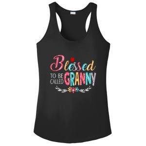 Mothers Day Gift Blessed To Be Called Granny Ladies PosiCharge Competitor Racerback Tank