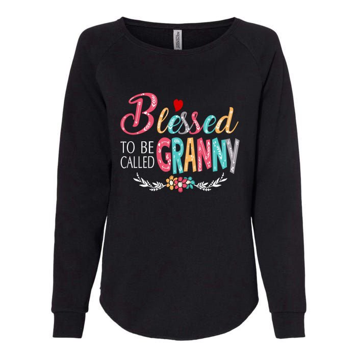 Mothers Day Gift Blessed To Be Called Granny Womens California Wash Sweatshirt