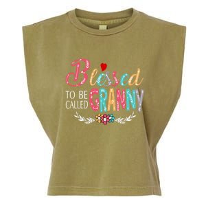 Mothers Day Gift Blessed To Be Called Granny Garment-Dyed Women's Muscle Tee