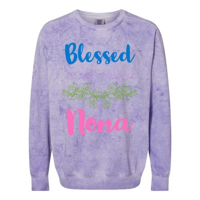 Mothers Day Gift Blessed To Be Called Nona Colorblast Crewneck Sweatshirt