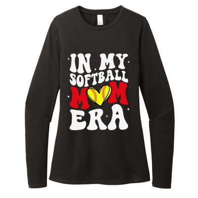 Mothers Day Gifts In My Softball Mom Era Funny Softball Mama Womens CVC Long Sleeve Shirt