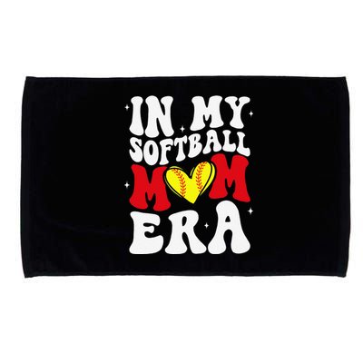 Mothers Day Gifts In My Softball Mom Era Funny Softball Mama Microfiber Hand Towel