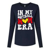 Mothers Day Gifts In My Softball Mom Era Funny Softball Mama Womens Cotton Relaxed Long Sleeve T-Shirt