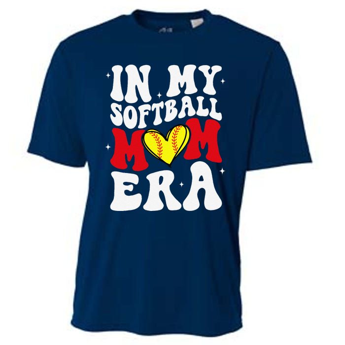 Mothers Day Gifts In My Softball Mom Era Funny Softball Mama Cooling Performance Crew T-Shirt