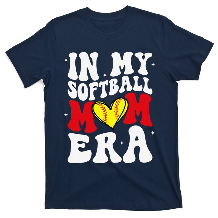 Mothers Day Gifts In My Softball Mom Era Funny Softball Mama T-Shirt