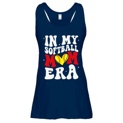 Mothers Day Gifts In My Softball Mom Era Funny Softball Mama Ladies Essential Flowy Tank