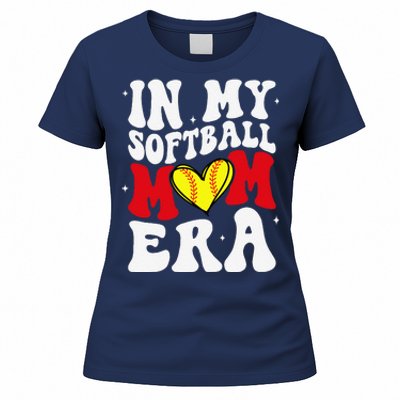 Mothers Day Gifts In My Softball Mom Era Funny Softball Mama Women's T-Shirt