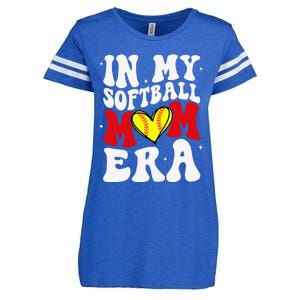 Mothers Day Gifts In My Softball Mom Era Funny Softball Mama Enza Ladies Jersey Football T-Shirt