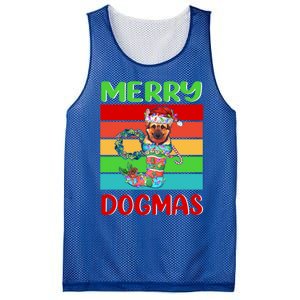 Merry Dogmas Ger Shepherd Christmas Dog Puppy Funny Xmas Great Gift Mesh Reversible Basketball Jersey Tank