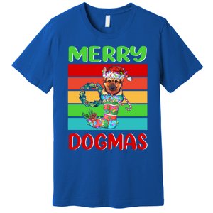 Merry Dogmas Ger Shepherd Christmas Dog Puppy Funny Xmas Great Gift Premium T-Shirt