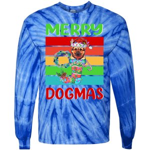 Merry Dogmas Ger Shepherd Christmas Dog Puppy Funny Xmas Great Gift Tie-Dye Long Sleeve Shirt