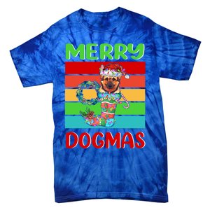 Merry Dogmas Ger Shepherd Christmas Dog Puppy Funny Xmas Great Gift Tie-Dye T-Shirt