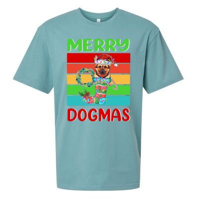 Merry Dogmas Ger Shepherd Christmas Dog Puppy Funny Xmas Great Gift Sueded Cloud Jersey T-Shirt