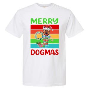 Merry Dogmas Ger Shepherd Christmas Dog Puppy Funny Xmas Great Gift Garment-Dyed Heavyweight T-Shirt