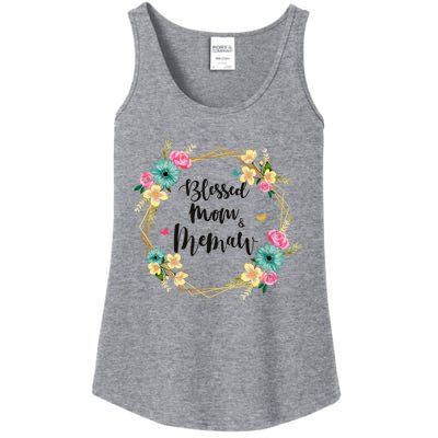 Mothers Day Gift Blessed To Be Called Memaw Ladies Essential Tank