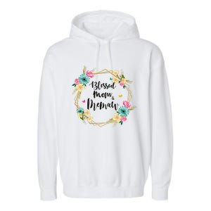 Mothers Day Gift Blessed To Be Called Memaw Garment-Dyed Fleece Hoodie