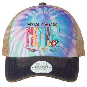 Mothers Day Gift Blessed To Be Called Memaw Legacy Tie Dye Trucker Hat