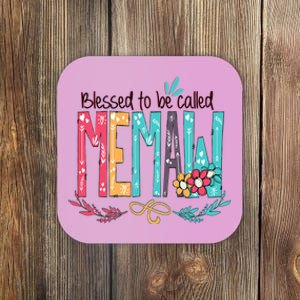 Mothers Day Gift Blessed To Be Called Memaw Coaster