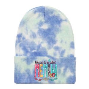 Mothers Day Gift Blessed To Be Called Memaw Tie Dye 12in Knit Beanie