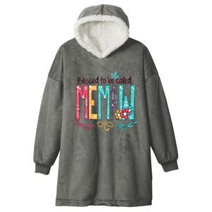 Mothers Day Gift Blessed To Be Called Memaw Hooded Wearable Blanket