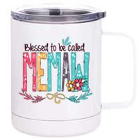 Mothers Day Gift Blessed To Be Called Memaw 12 oz Stainless Steel Tumbler Cup