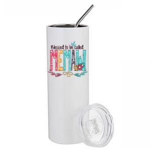 Mothers Day Gift Blessed To Be Called Memaw Stainless Steel Tumbler