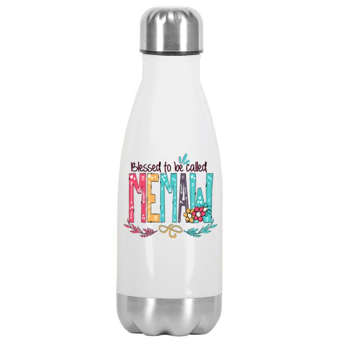 Mothers Day Gift Blessed To Be Called Memaw Stainless Steel Insulated Water Bottle