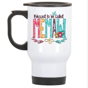 Mothers Day Gift Blessed To Be Called Memaw Stainless Steel Travel Mug