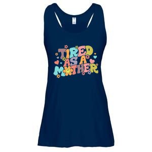 Mothers Day Groovy Tired As A Mother Mom Mama Funny Retro Ladies Essential Flowy Tank