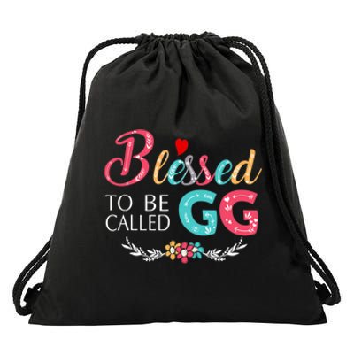 Mothers Day Gift Blessed To Be Called Gg Drawstring Bag