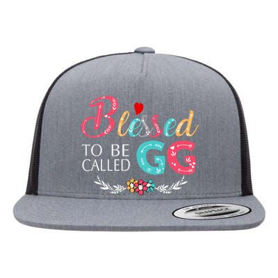 Mothers Day Gift Blessed To Be Called Gg Flat Bill Trucker Hat