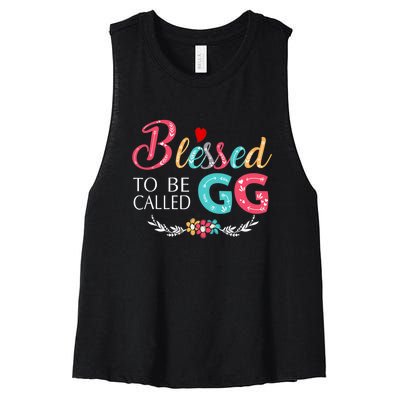 Mothers Day Gift Blessed To Be Called Gg Women's Racerback Cropped Tank