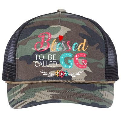 Mothers Day Gift Blessed To Be Called Gg Retro Rope Trucker Hat Cap